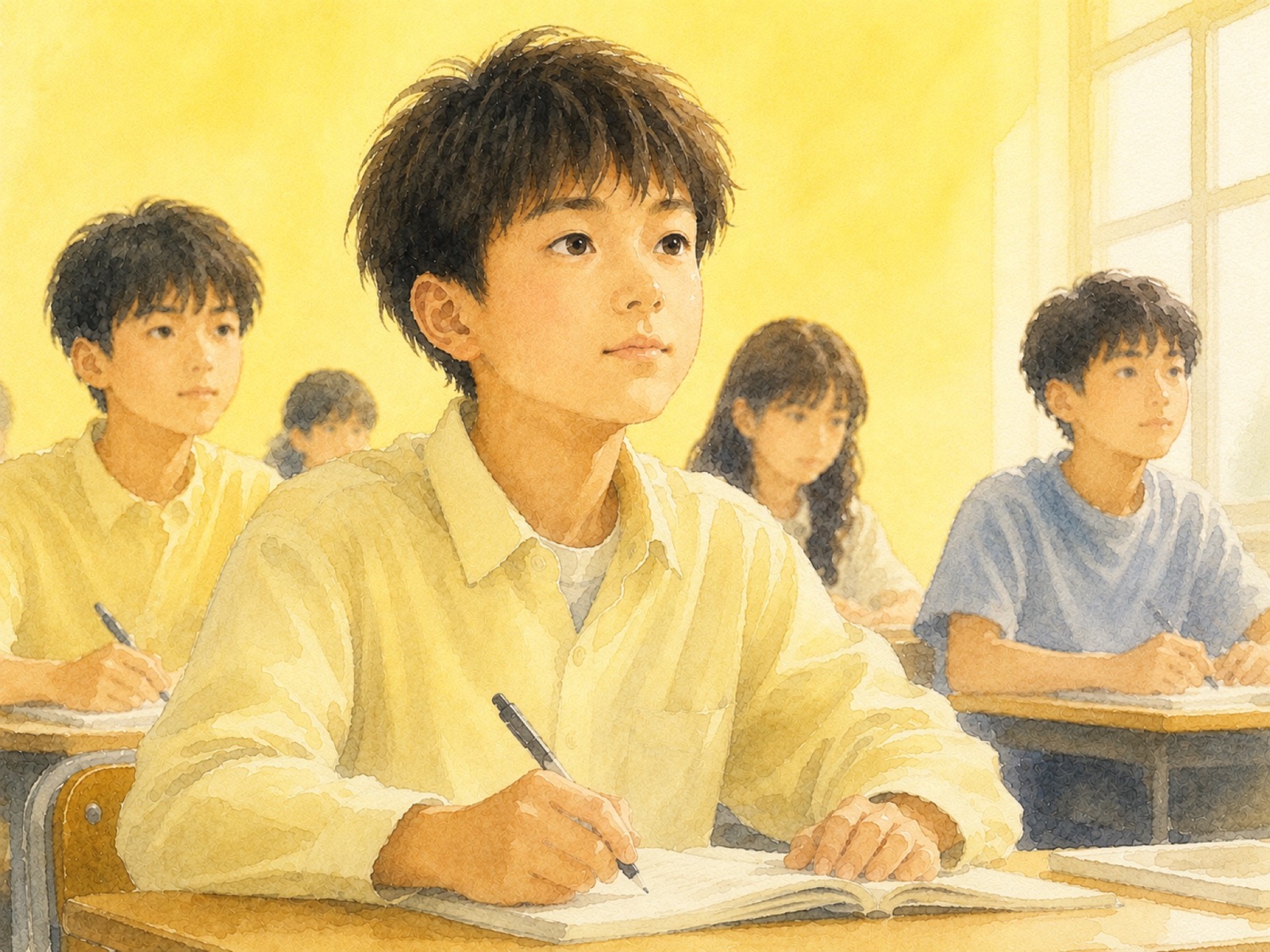 教室で学ぶ生徒たち